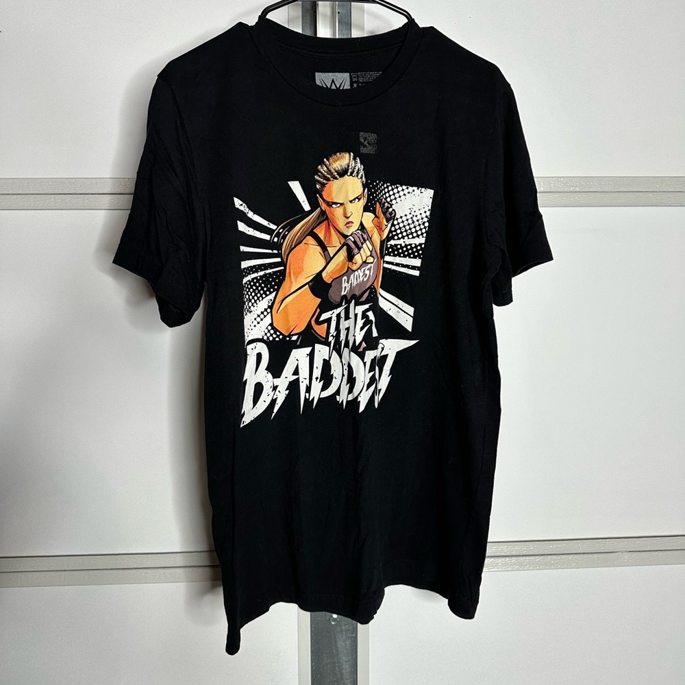 WWE Black Graphic Tee with Bold Design